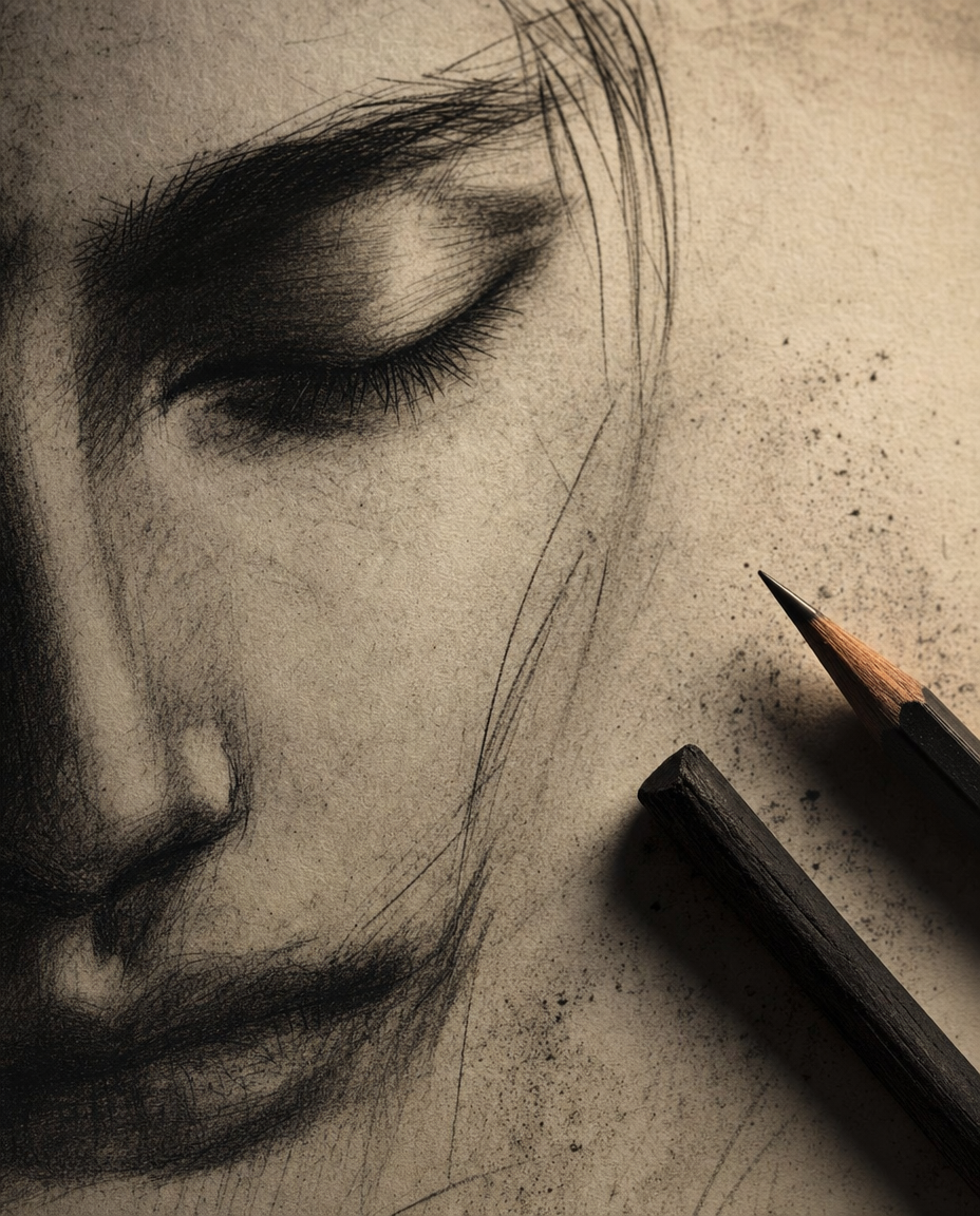 Charcoal and Line Study